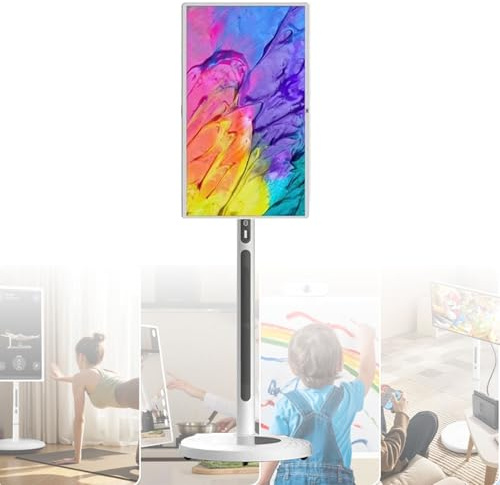 Oiyekntd Smart TV Portatile con Android 12, Touchscreen Mobile, Rotazione Completa, 8+128 GB di Memoria, TV su Ruote, Batteria Integrata da 13500 mAh 32Inch