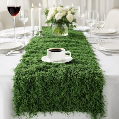 FSZNKJ Fake Moss for Crafts 19.68 x 39.37 Artificial Moss for Indoor Plants Decorating Dark Green Faux Grass for Planters Crafts DIY Table Centerpieces Fairy Garden Floral Wedding 50 x 100cm