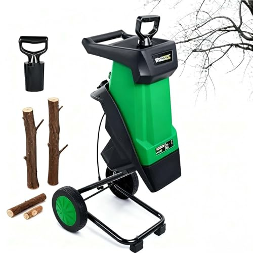 SIEEOUR 2400w Trituratore Da Giardino Elettrico, Cippatore Legno Con Capacità 40mm, Scatola Raccolta Staccabile 50l, Caratteristiche Sicurezza E Design Portatile Per Manutenzione Esterna