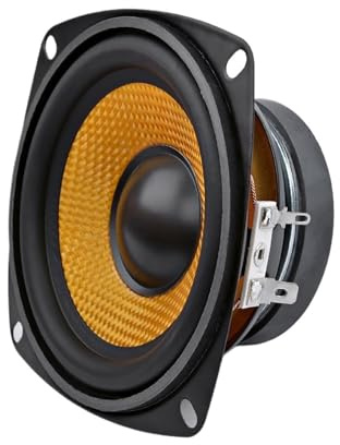 OSCWAZZS 1Pcs 4 Inch Audio Sound Speaker 4 Ohm 15W Bass Speaker Braided Basin DIY Professional Multimedia Subwoofer Loudspeaker