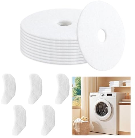 15 Pcs Tumble Dryer Filter, 10 Round Lint Filter 23.5cm 5 Air Intake Filter | Dryer Lint Screen Replacement Compatible with Bush DHB7VTDW/DHB7VTDB/TD3CNBW Universal Dryer Exhaust Filter Kit
