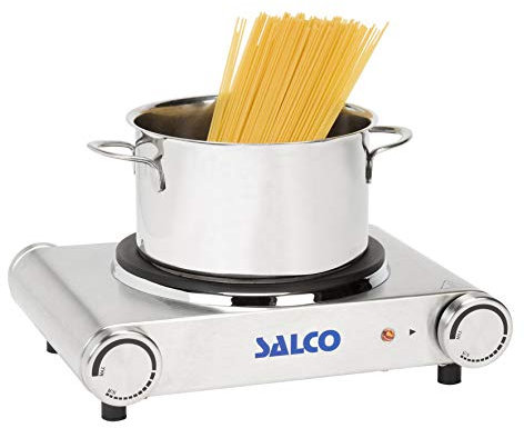 Salco Placa de cocción 1500 W, Acero Inoxidable