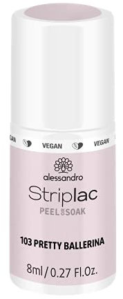 alessandro Striplac UV-Nagellack Pretty Ballerina – Schonend und langanhaltend – Einfache Entfernung dank Peel-Off-Technologie – Vegan und tierversuchsfrei – 8 ml