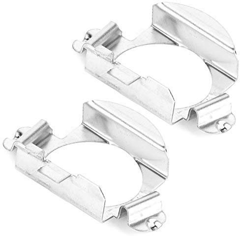 Keenso 2 teile/para H7 LED Scheinwerfer Adapter, Lampen Adapter Halter Silber Scheinwerfer Lampen Adapter