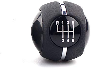 for Mini Cooper F55 F56 F54 F60 Manual Car Gear Shift Knob Shifter Cover Gaiter Leather Boot (White-6 Speed)
