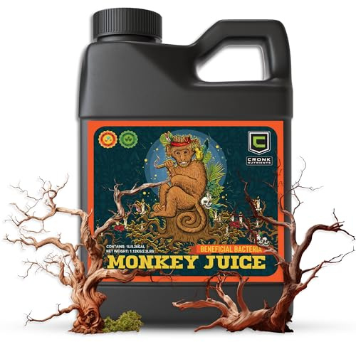 Cronk Nutrients Monkey Juice – Bacillus Root Inoculant – Organic Solution to Increase Your Plants Health – Root Mass Enhancer for Plant Growth and Flowering Boost, 1L