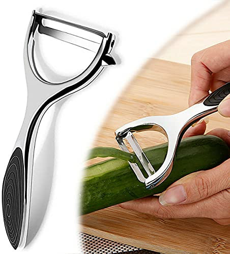 Good Grips Y Peeler Stainless Steel with Non-Slip Handle & Sharp Blade, for Vegetable Potato Peelers for Kitchen Fruit Veggie Carrot