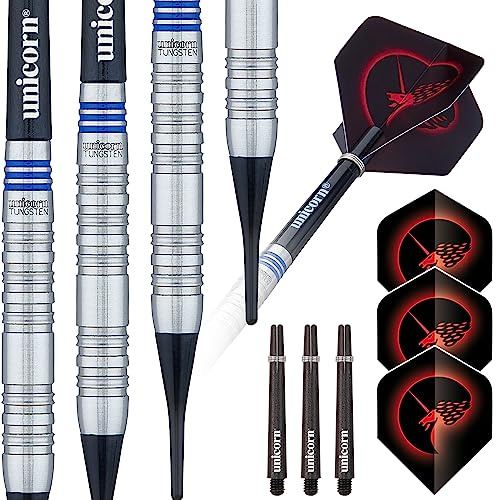 Unicorn Dart-Set mit weicher Spitze, Wolfram-Barrels | 17 g, 18 g, 19 g oder 20 g