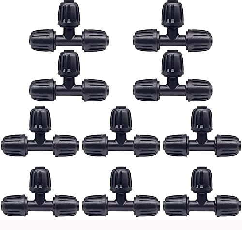 Hydrogarden 16mm PE Tee Tubo Connettore Tubo di Irrigazione del Giardino Connettore a T per Giardino Cortile Impianto di Irrigazione