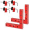 QWORK® 2 Sets 90 Degree Corner Clamps, Aluminum Alloy Positioning Squares Woodwork Tools for Cabinet Drawers Boxes Picture Frames (14cm/5.5)