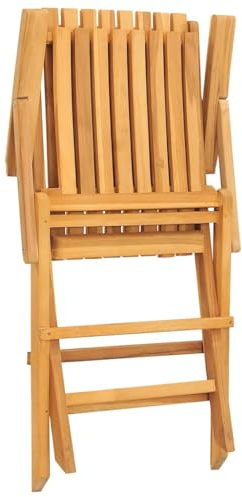 vidaXL Gartenstühle 4 STK., Gartenstuhl Klappbar Lattenrost-Design, Klappstuhl Holzstuhl mit Armlehnen, Gartensessel Stuhl, Massivholz Teak