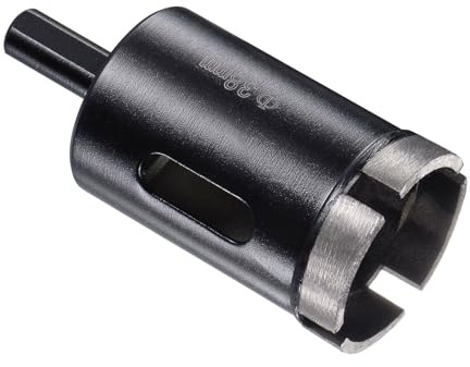 CoCud Diamond Core Drill Bit, 38mm Dia Triangle Shank, Tiles Stones Marble Concrete Dry/Wet Hole Saws Black - (Applications: for M10 Angle Grinder), 1-Piece
