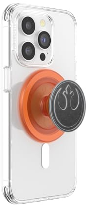 PopSockets Phone Grip for MagSafe, Magnetic Holder, Phone Stand, Star Wars - Distressed Rebel Symbol
