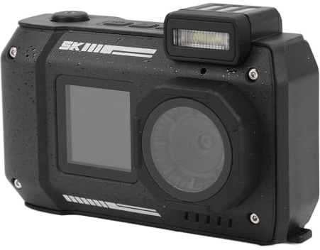 Fockety Caméra sous-Marine de 33 Pieds, Caméra étanche à Double écran 4K 65MP Autofocus avec Zoom Optique 10X, Appareil Photo Numérique Compact pour la Plongée en Apnée, la Natation