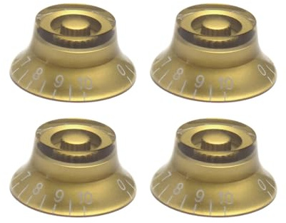 FLEOR Set mit 4 Zylinderknöpfen für Lautstärkeregler für LP & SG Zubehör, Gold
