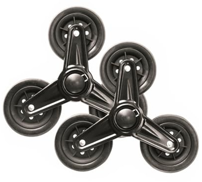 TopHomer 2 confezioni di ruote per carrello scala, carrello a 3 ruote resistente, carrello della spesa sostitutivo per mobili, biancheria, carrello della spesa (Modello A)