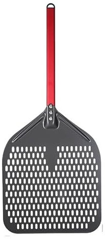 QIUSHIBO Pelle Pizza Spatule à Pizza perforée de 12/13/14 Pouces, 3 pièces, Pelle à Pizza, revêtement Dur en Aluminium, kit de Pizza for la Maison Pelle A Pizza(13 inch Kit)
