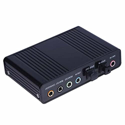 WDWDW Carte Son Externe Audio Optique USB 6 canaux 5.1 pour Ordinateur Portable, Ordinateur Portable, Carte Son USB Externe Professionnelle