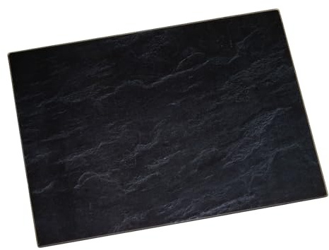 Black Slate Glass Worktop Saver 40x30cm Rectangular Modern Food Cutting Chopping Board