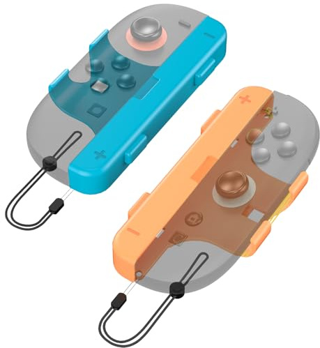 Shiptree Switch Controller Wrist Strap, 1 Pair Wrist Strap Switch Gamepad Bracelet for Switch Controller-Bleu et Orange 1s