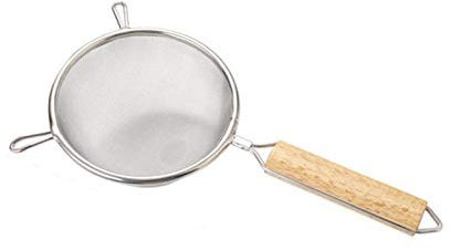 Colino Grande in Acciaio Inossidabile: Un Versatile colino da Cucina con setaccio e schiumarola (Piccolo)