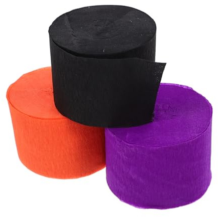UTHCLO 3rollos Serpentinas De Papel Crepé Para Decoración De Fiestas Bodas Cumpleaños Fiestas De Globos Serpentinas De Papel Crepé Para Eventos y Escenarios Festivos