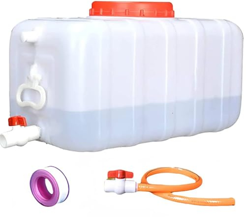 GQZJY Tanque de Agua de 100 galones, Tanque de Almacenamiento de Agua de plástico contenedor de Agua Grande con Grifo para Viajes, Senderismo, RV, Emergencia(Size:25L)