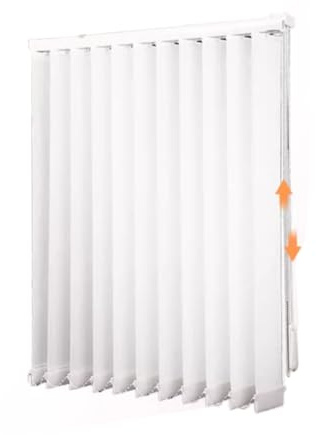 Persianas verticales opacas personalizadas para listones de 98 mm, con aislamiento térmico, cortina divisora para puerta corrediza de vidrio y patio, protección de privacidad (95 cm x 180 cm)