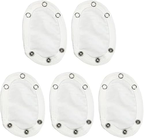 Wpppan 5Pcs White Jumpsuit Diaper Infant Romper Length Extender Bodysuit Snap Button Extended Diaper for Triangle Crotch Bodysuits Clothing