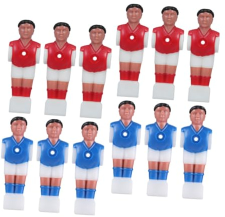 Alipis 12 pezzi Calciatori per Calcio Balilla Figure in Plastica Resistente Sostituzione Facile senza Attrezzi Giocatori da Tavolo per Partite Fluide e Divertenti
