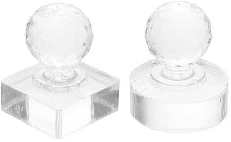 IMIKEYA Set 2 Pezzi Stampino per Ombretti e Cipria Compatta Strumento per Riparazione Palette Trucco Stampi Quadrati e Rotondi per Fard Illuminanti e Sopracciglia Portatile per Viaggi