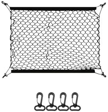 NYSQOFMB Einziehbare Cargo Abdeckung Für VW Für Caddy Für Maxi 2003-2019 Auto Boot Trunk Mesh Gepäck Tasche Lagerung Hinten Zurück Fracht(70x70cm)