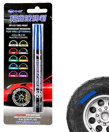 Marqueur de peinture pour pneus de voiture - Stylo de retouche imperméable à séchage rapide pour pneus, cartes, clôtures de cour, chaussures en toile, pierres, dessin créatif d'art, écriture en plein