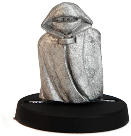 Stonehaven Cloaked Dwarf Miniature - 22mm Lead-Free Pewter Figure, 28mm Scale, Unpainted, Made in USA