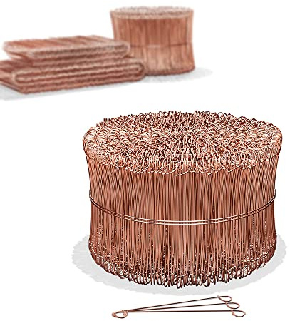Heimfleiss® Rödeldraht Betongbindningstråd 1,0 x 100-160 mm (1000 st.) - kopparpläterad bindningstråd i 250, 500 & 1000 buntar - ögontråd Borrtråd för borrning & Rödelzange - trådpåsefästen