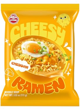 Ottogi Cheese Ramen Instant-Nudeln im koreanischen Stil, reichhaltiger Geschmack mit herzhaftem Käse, 111 g, 8 Stück, das Produkt aus Korea