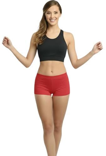 LUXE DIVA New Ladies Stretch Shorts Womens Hot Pants Sizes 8-14 Red