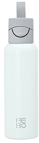 REBO Smart Water Bottle - Tracks Water Intake & Helps You Stay Hydrated - We Collect Plastic Bottles From Oceans - Stainless Steel Double Wall Vacuum Insulated Bottle 600 ml (Atoll Turquoise)