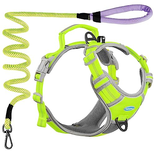 ThinkPet No-Pull Hundegeschirr, Atmungsaktiv Brustgeschirr für Kleine Mittlere Große Hunde, Einstellbar Weich Laufgeschirre Sicher Kontrolle Gepolstert Reflektierendes Sicherheitsgeschirr