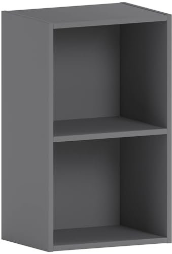 Vida Designs Oxford Bibliothèque Cube à 2 étages en Bois Gris