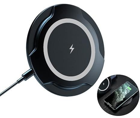 Wireless Charger Qi Certified 15W Fast Charging Pad Wireless Charger Compatible with iPhone 13 pro max/13/12/SE/11/X/XS/XR/8, Samsung Note S21/S20/S9(15W Black)