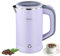 Travel Kettle Small, Low Wattage Kettle, 0.8L Stainless Steel Electric Travel Kettles, Portable Mini Camping Kettles, Fast Boiling, for Travel, Home, Office (Purple)