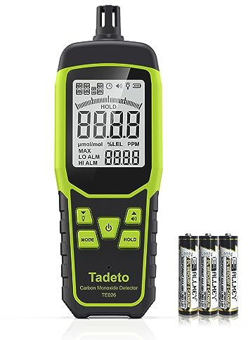 Rivelatori di Monossido di Carbonio,Tadeto Rivelatori Portatili di Monossido di Carbonio, Allarmi Professionali di Monossido di Carbonio a Sensore per uso interno, esterno e industriale.