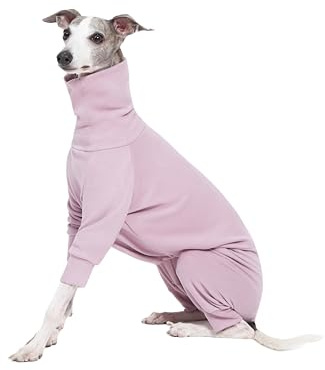 ESCCBOO Mysig bomull fluffiga underkläder onesie för italienska vinthundar, piskor, supermjuk varm pyjamas och overall (XX-large, lila)