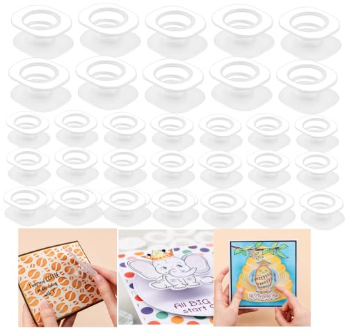 OTCRAFT60Pcs/Set Mini & Standard Action Wobbles,Self-Adhesive Springs,Small Wobblers Movers for Card Making DIY Scrapbooking Arts Projects Handmade Crafts Scrapbooking Embellishments （2Sizes）