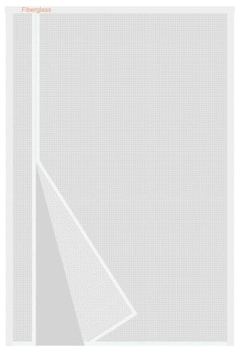 Risareyi Moustiquaire Porte Fenêtre Magnétique 120x215cm, Blanc Réversible | Filet en Fibre de Verre Résistant, Anti UV, Ouverture Latérale, Moustiquaire Aimantée, Anti-Insectes, 4cm Ruban Adhésif