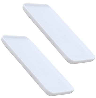 Holibanna Lot De 2 Assiettes De Rangement Japonaises en Céramique Blanche Design Élégant Résistantes À La Chaleur Et Au Gel Polyvalentes pour Salle De Bain Maison Bar Restaurant