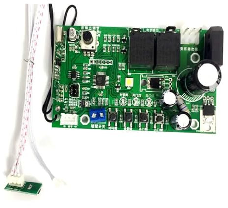 TIEOAXFT Placa Base del Motor del abridor de Puerta de Garaje con Sensor de límite, Controlador de Placa Base con 2 Controles remotos (Uso de 24 V CC)