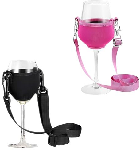 TRLREQ Pack of 2 Wine Glass Holders for Hanging, Cup Holder With Glass Hanging Mount