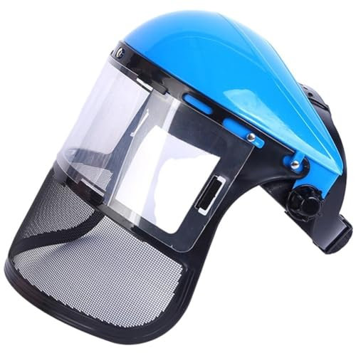 HiyyFloy Casco di Sicurezza in, Casco di Sicurezza Integrale per Cappello Proteggi con Visiera in per Motosega Industriale Giardinaggio Registrazione Decespugliatore Protezione Scudo Forestale, Casco